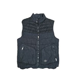Rag & Bone Puffer Vest Black / Charcoal Wool Men's Size XL